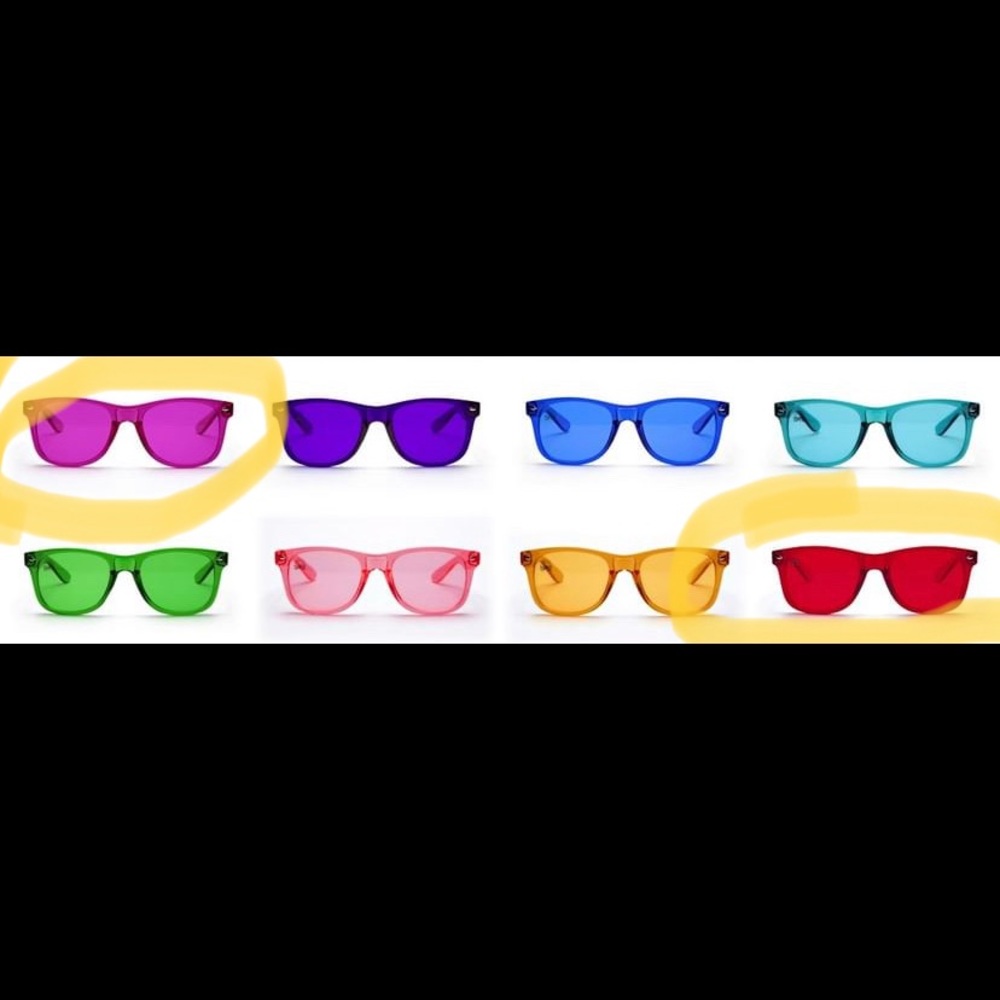 Red translucent sunglasses NWT